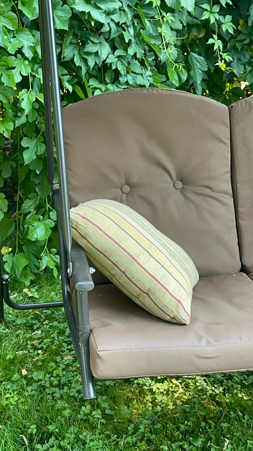 3-Person Patio Swing with Canopy + Cup Holder Tray