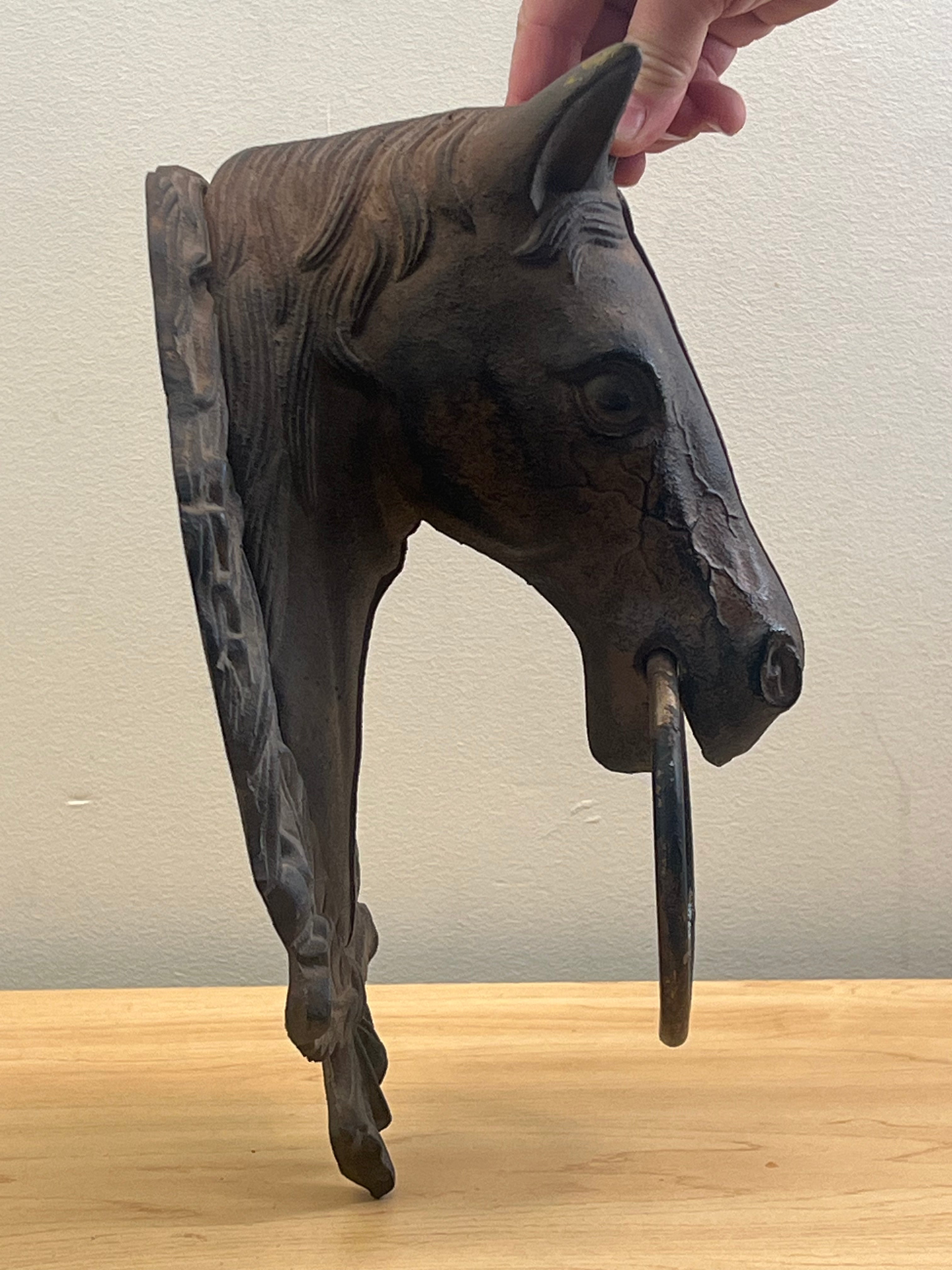 Cast Iron Horse Head Door Knocker – Equestrian / Rustic Entry Accent