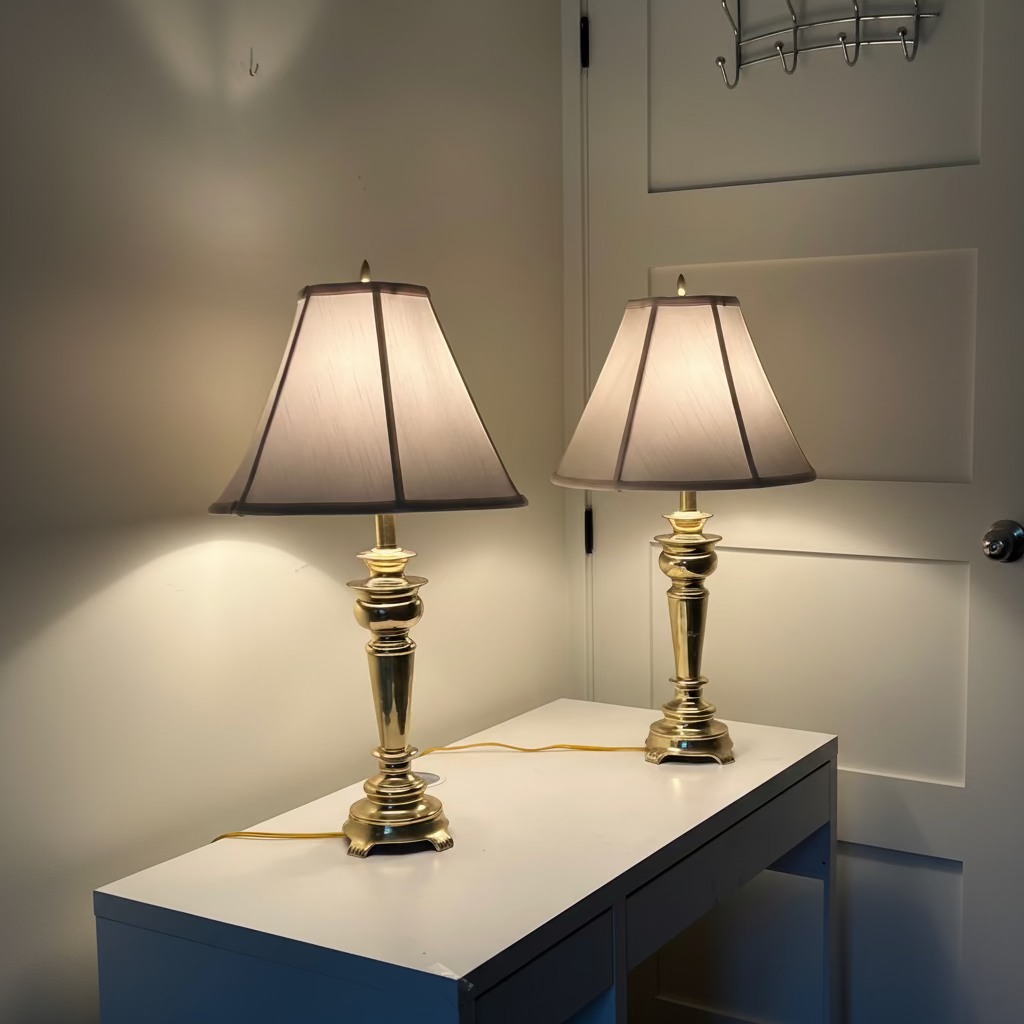 gold brass lamps