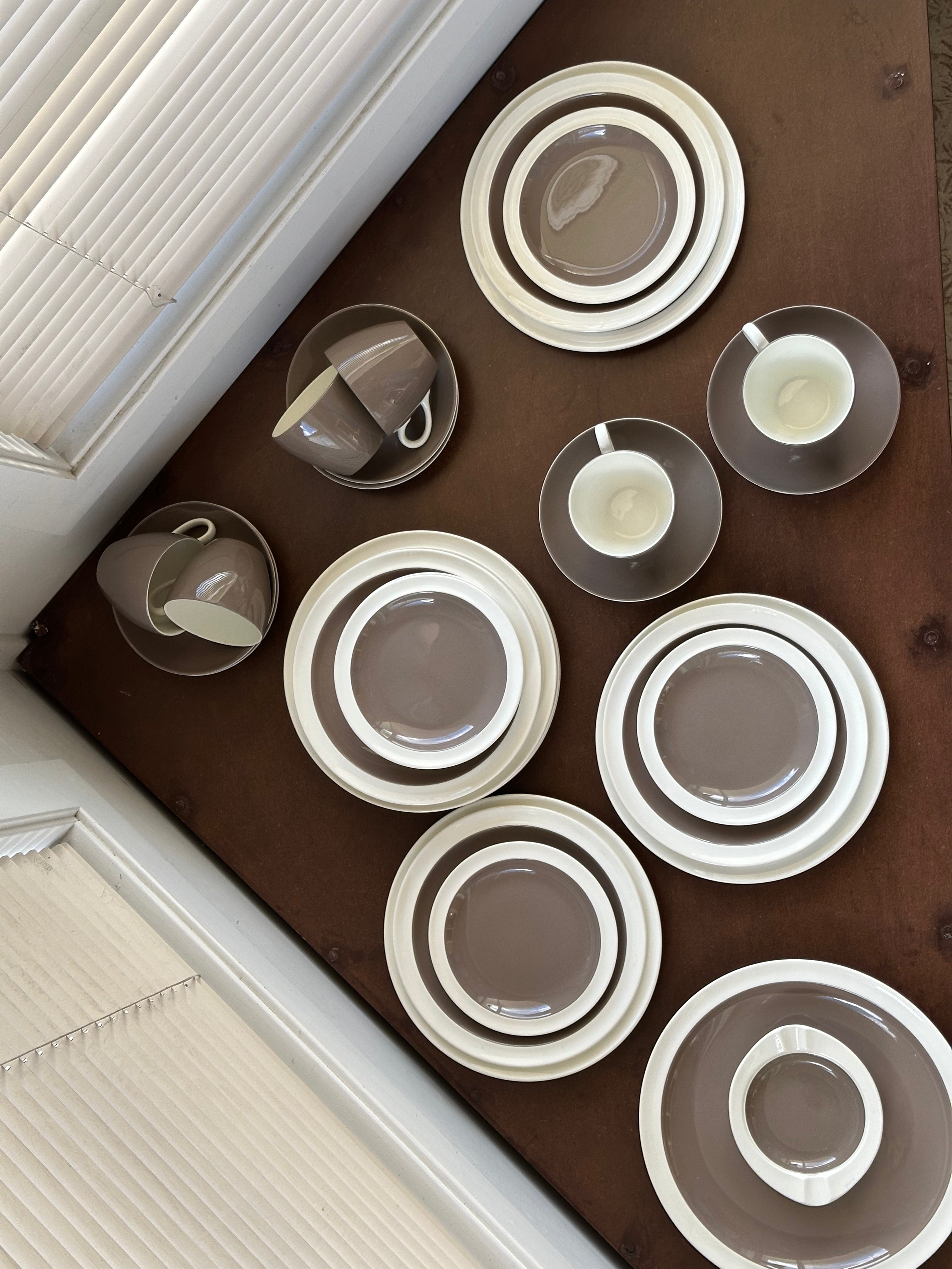 Vintage Midwinter "Stonehenge" White Stoneware Set