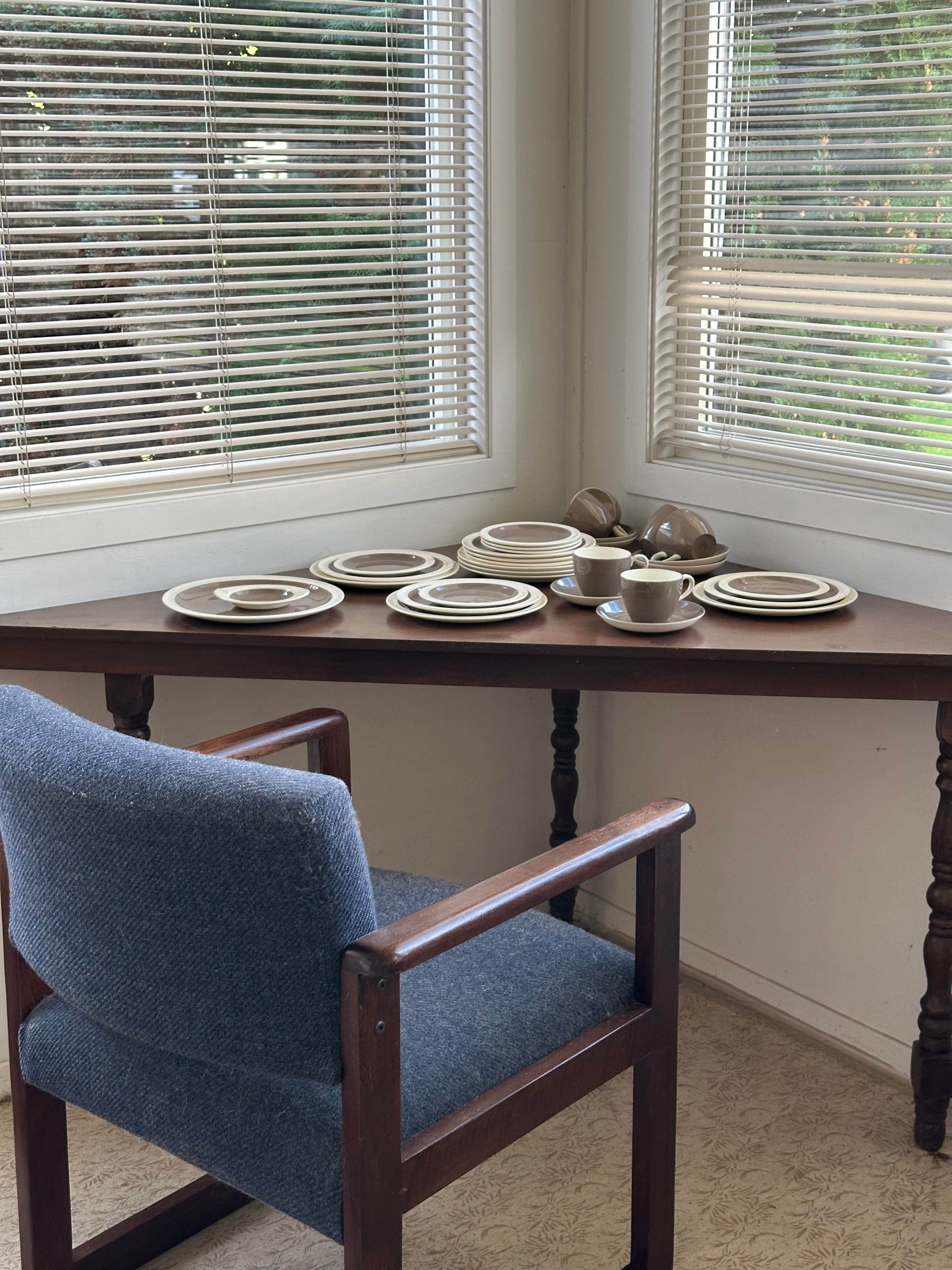 Vintage Midwinter "Stonehenge" White Stoneware Set