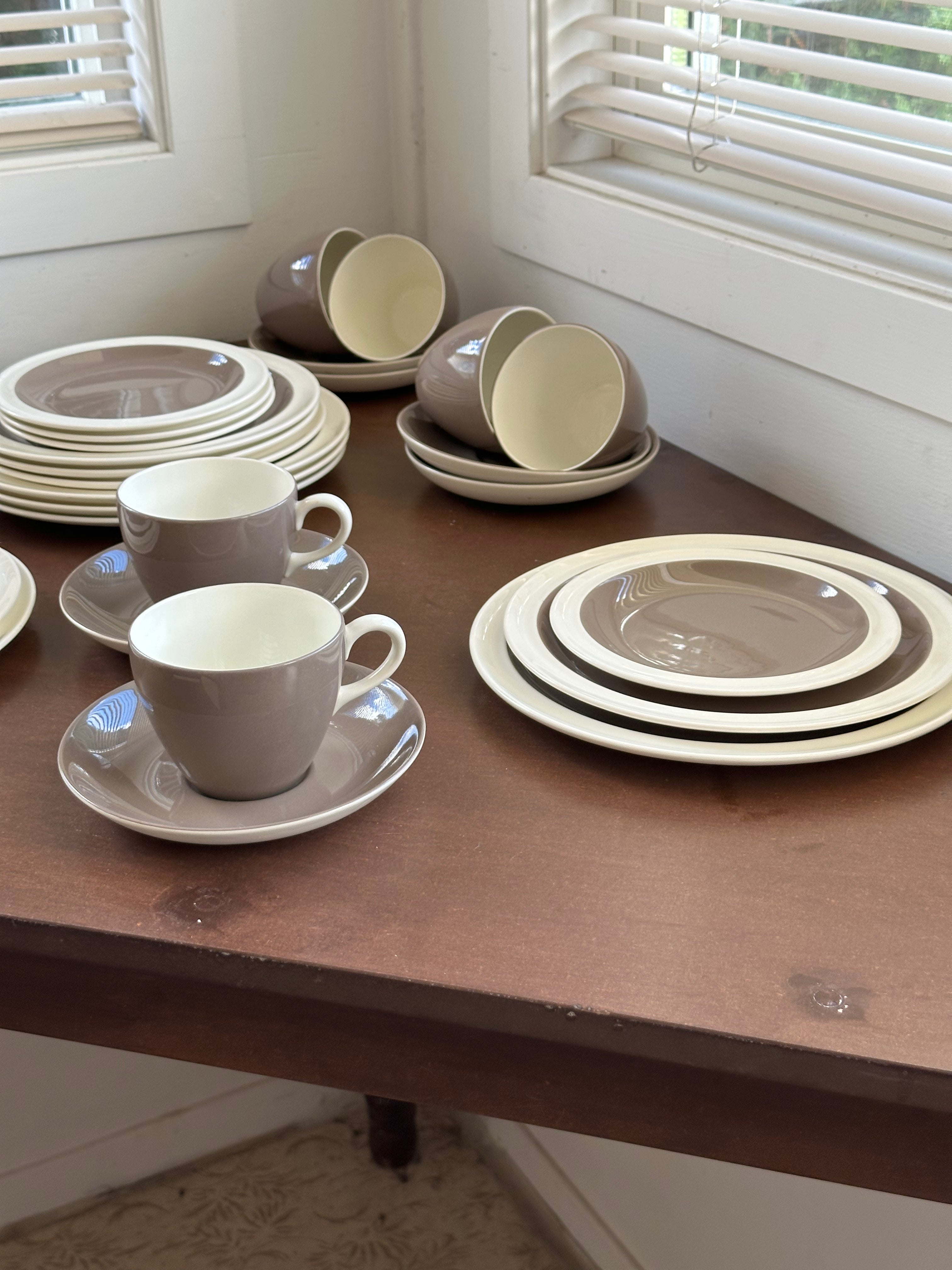 Vintage Midwinter "Stonehenge" White Stoneware Set