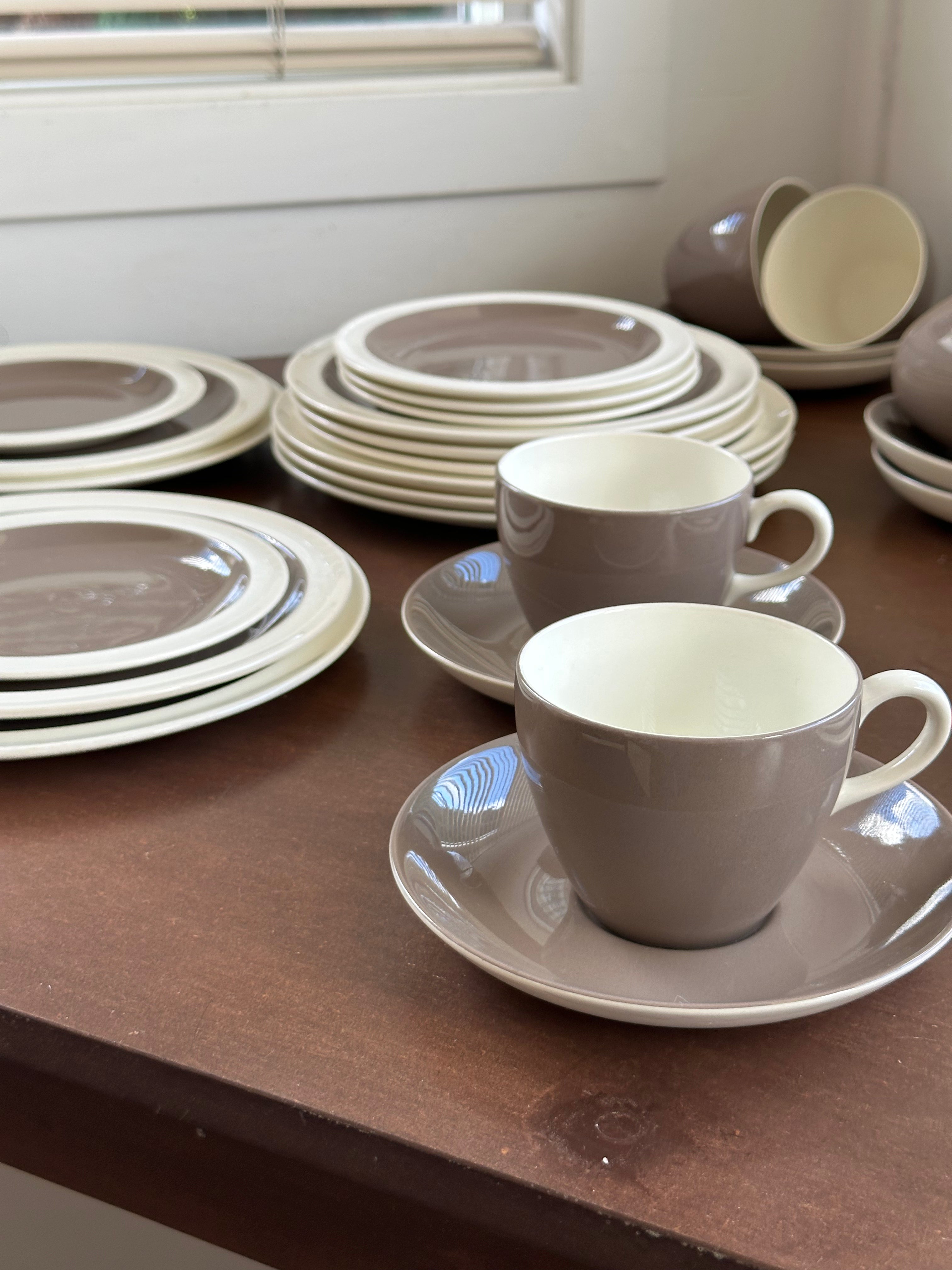 Vintage Midwinter "Stonehenge" White Stoneware Set