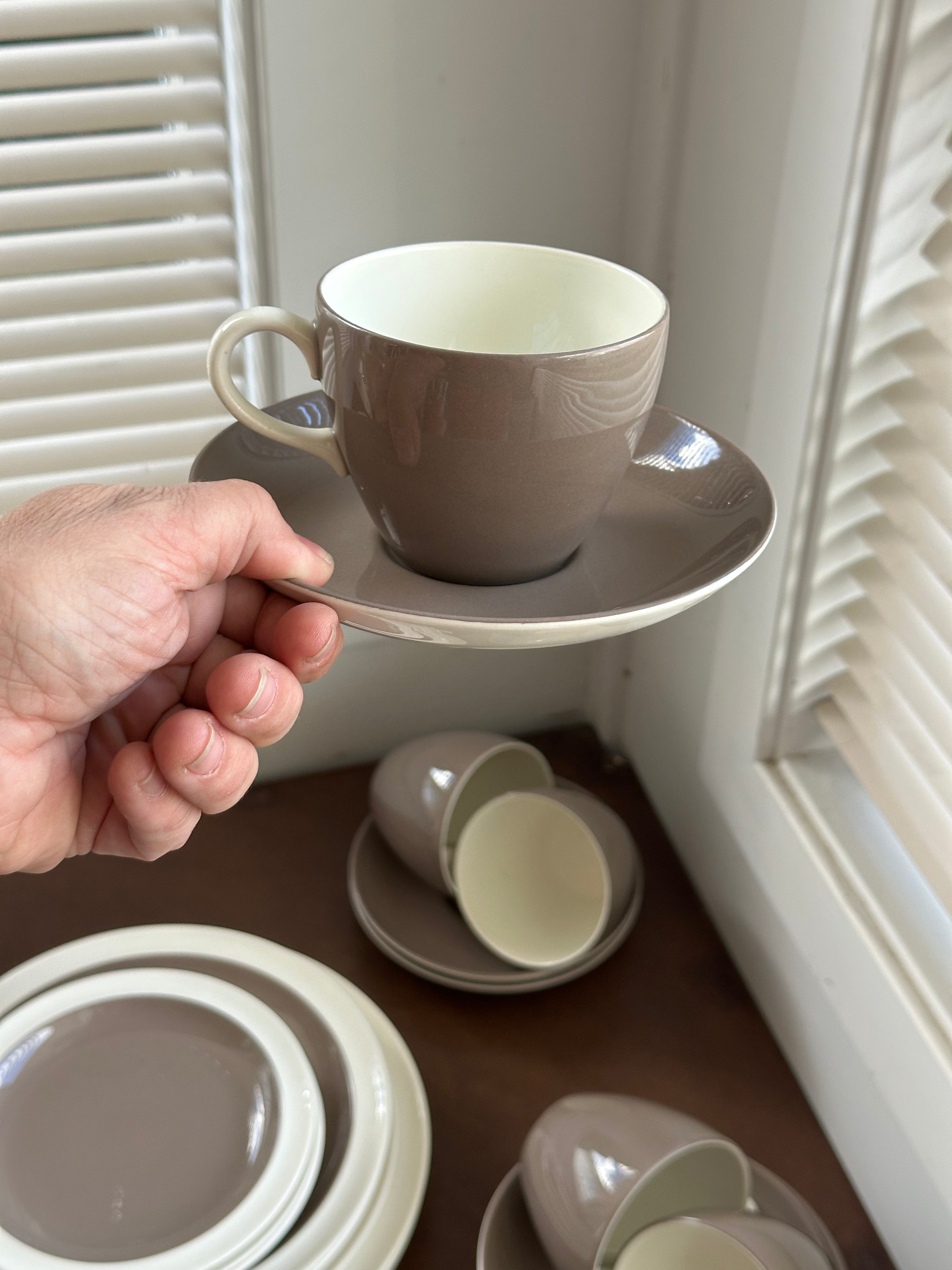 Vintage Midwinter "Stonehenge" White Stoneware Set