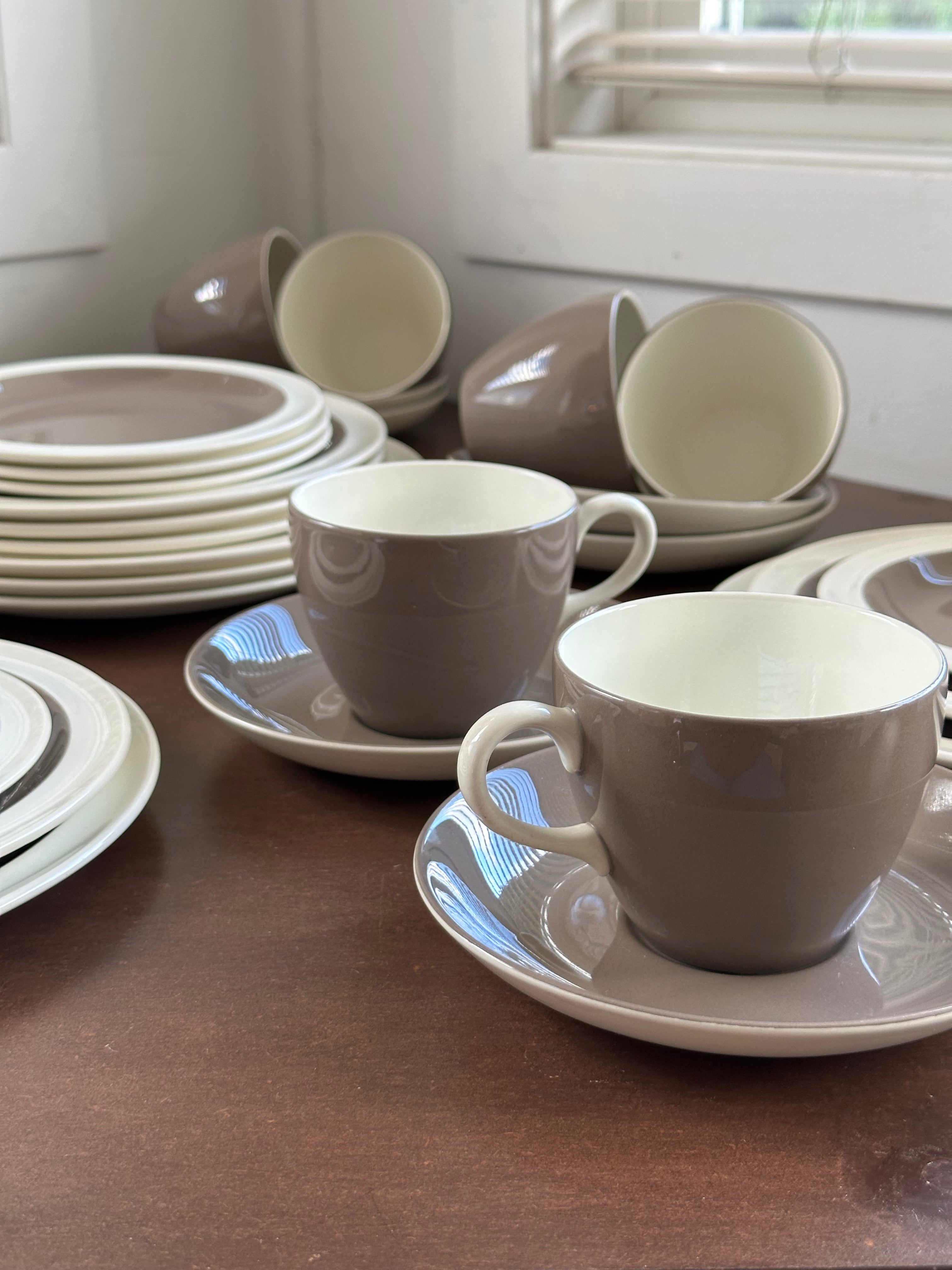 Vintage Midwinter "Stonehenge" White Stoneware Set