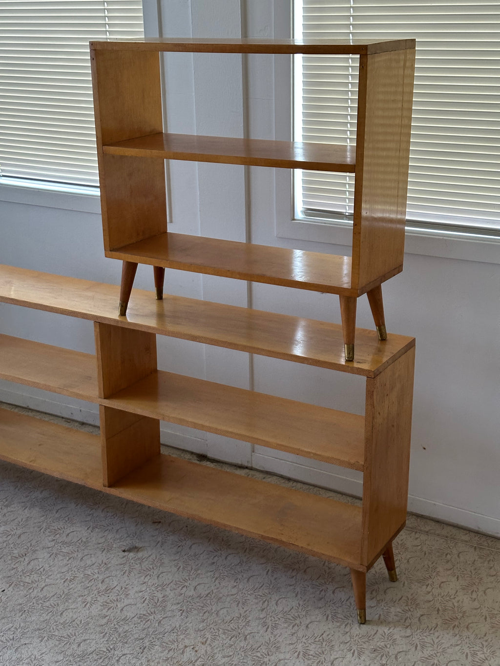 Mid-Century Modern Solid Wood Bookcases (Matching Set)