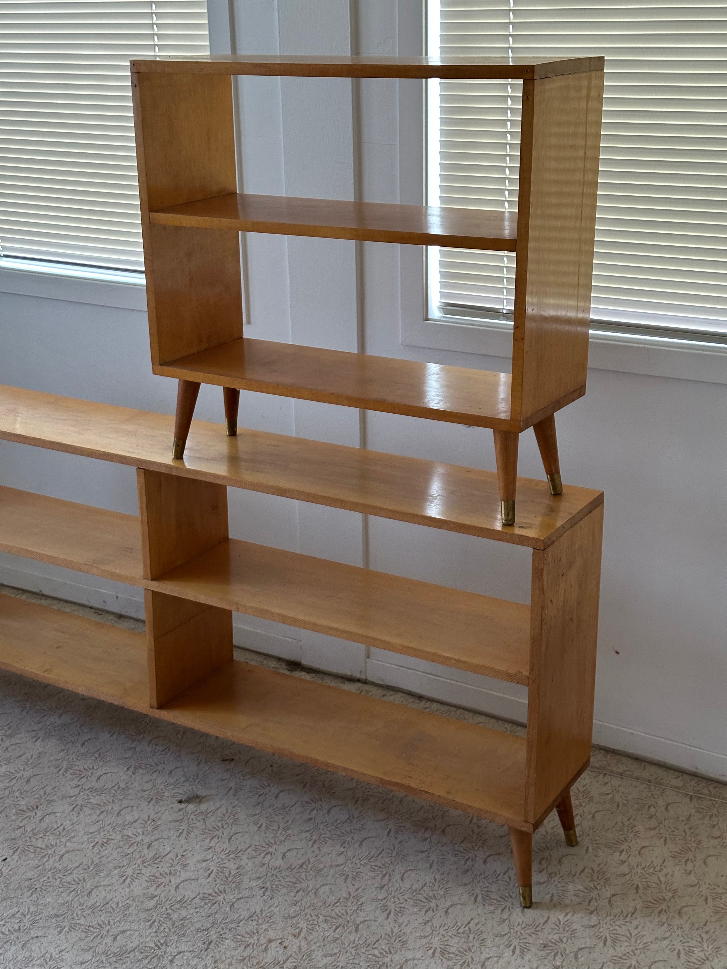 Mid-Century Modern Solid Wood Bookcases (Matching Set)