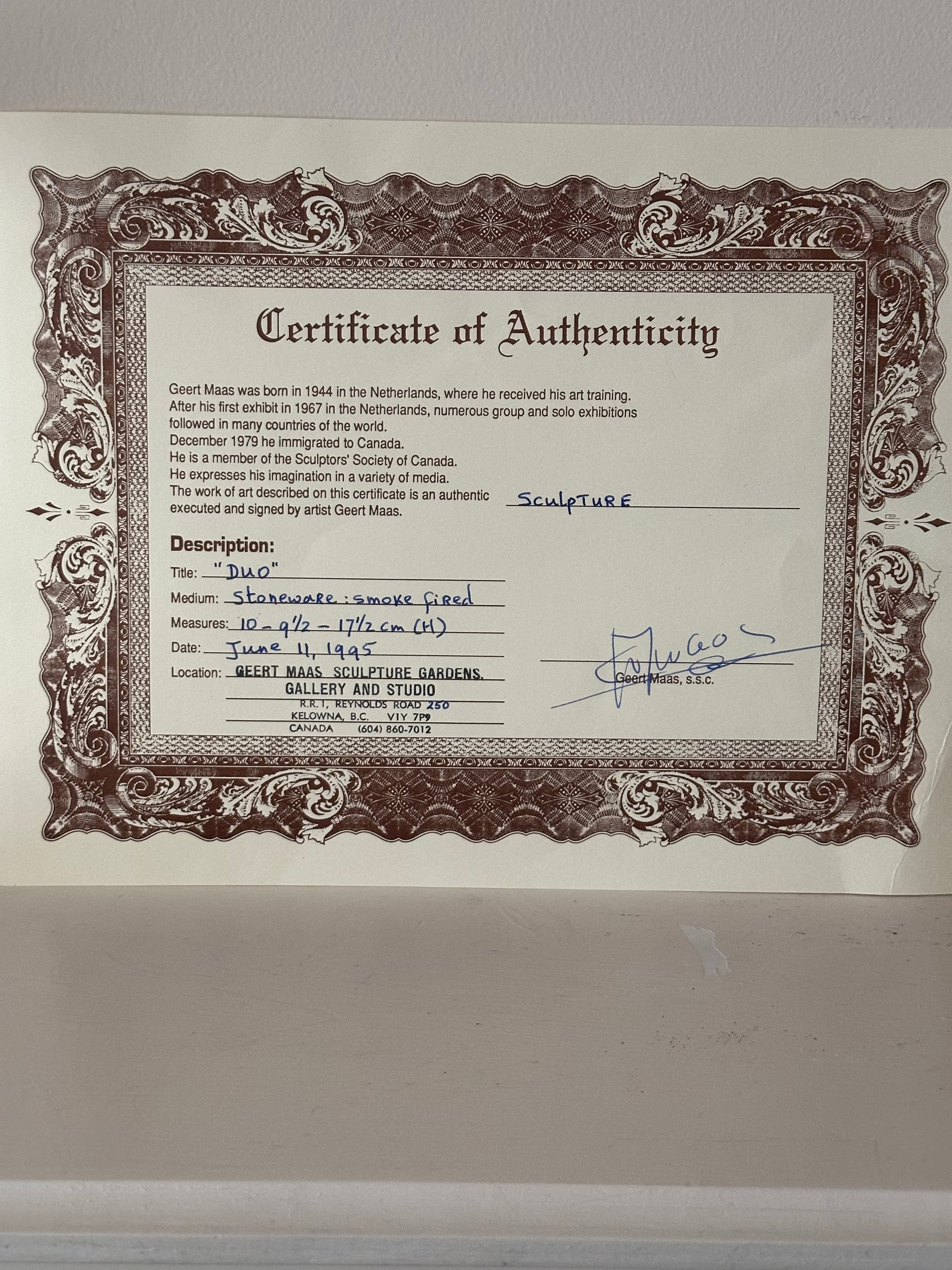 Gert Maas Sculpture "DUO"