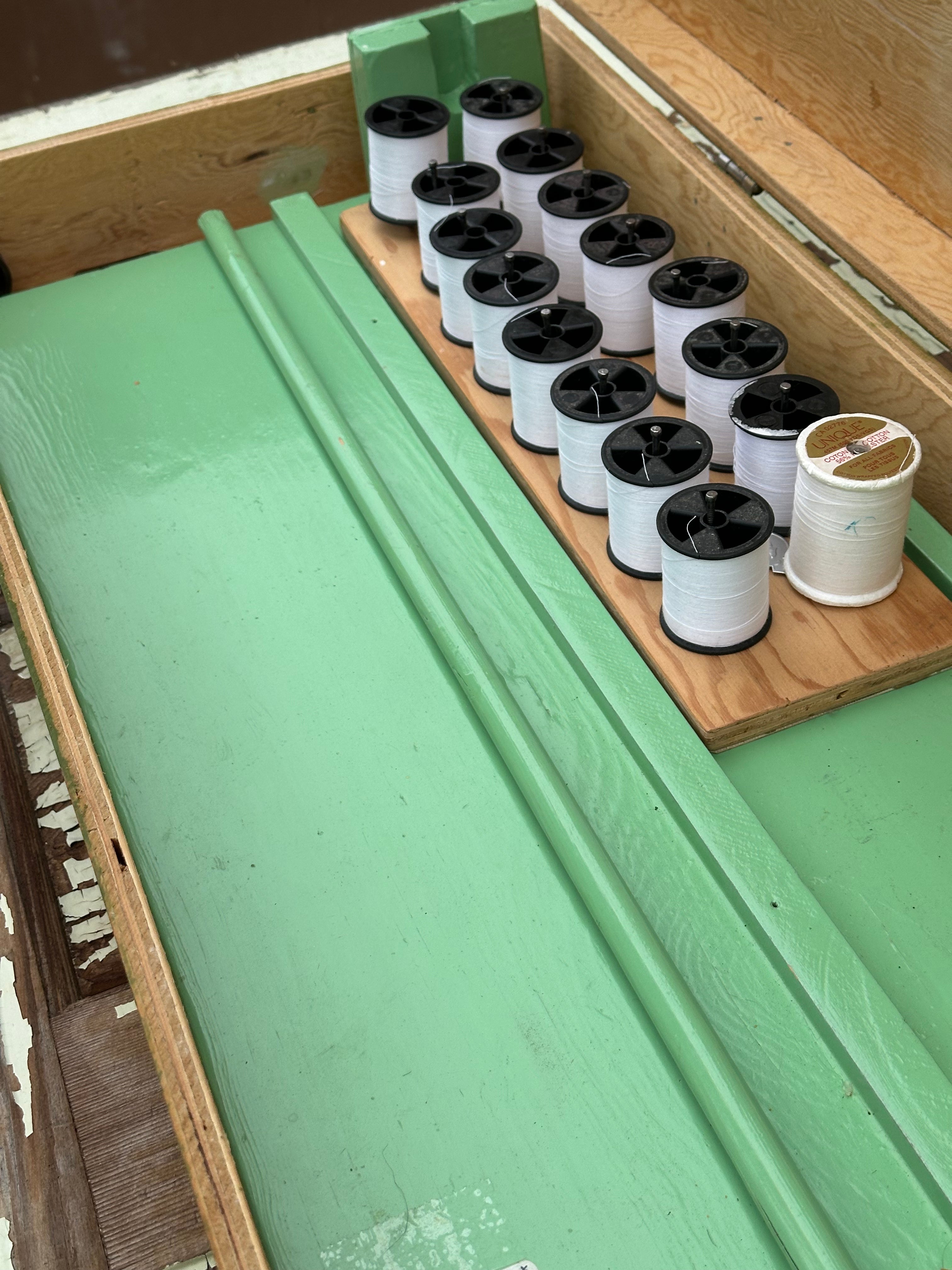 Vintage Smocking Machine in Original Wooden Case