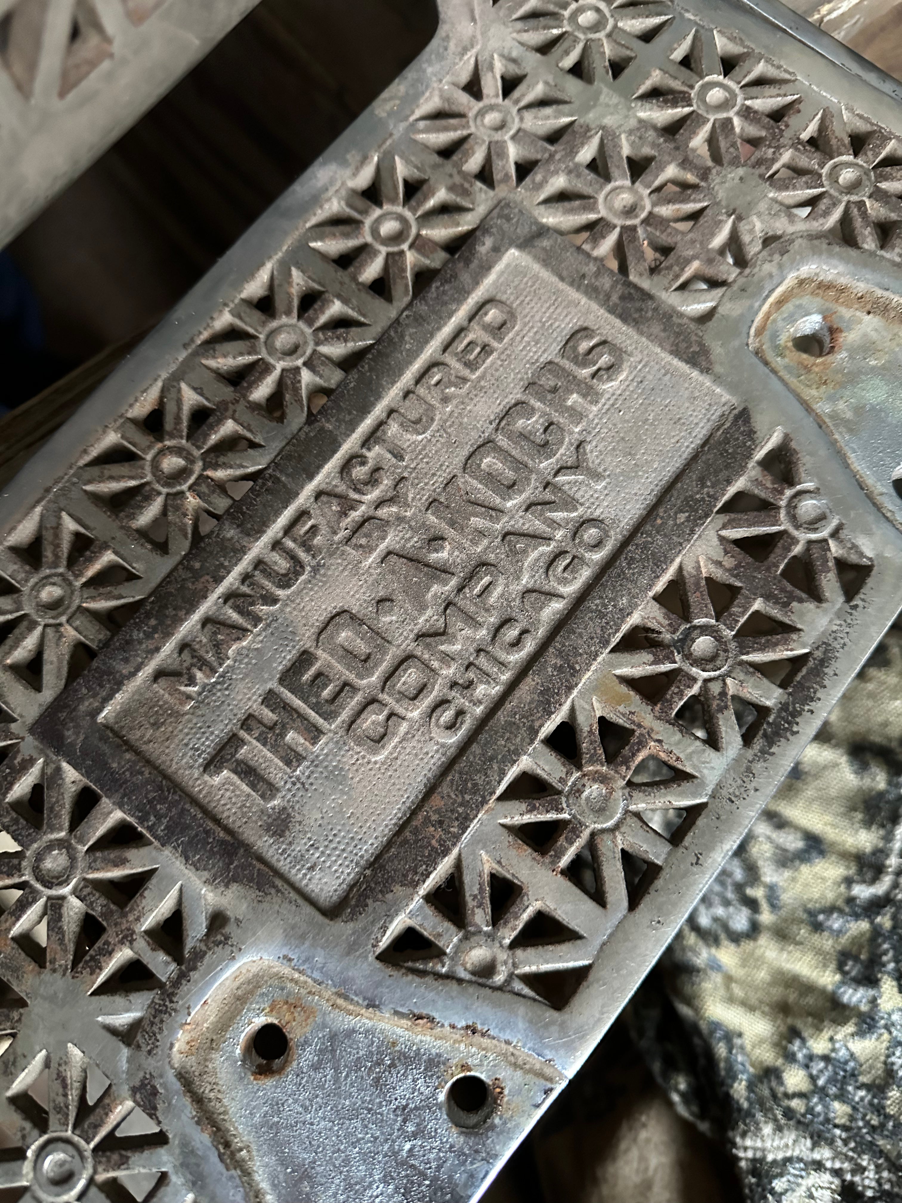 Antique Theo A. Kochs Barber Chair — Complete, Original, Disassembled (Early 20th Century, c. 1905–1915)