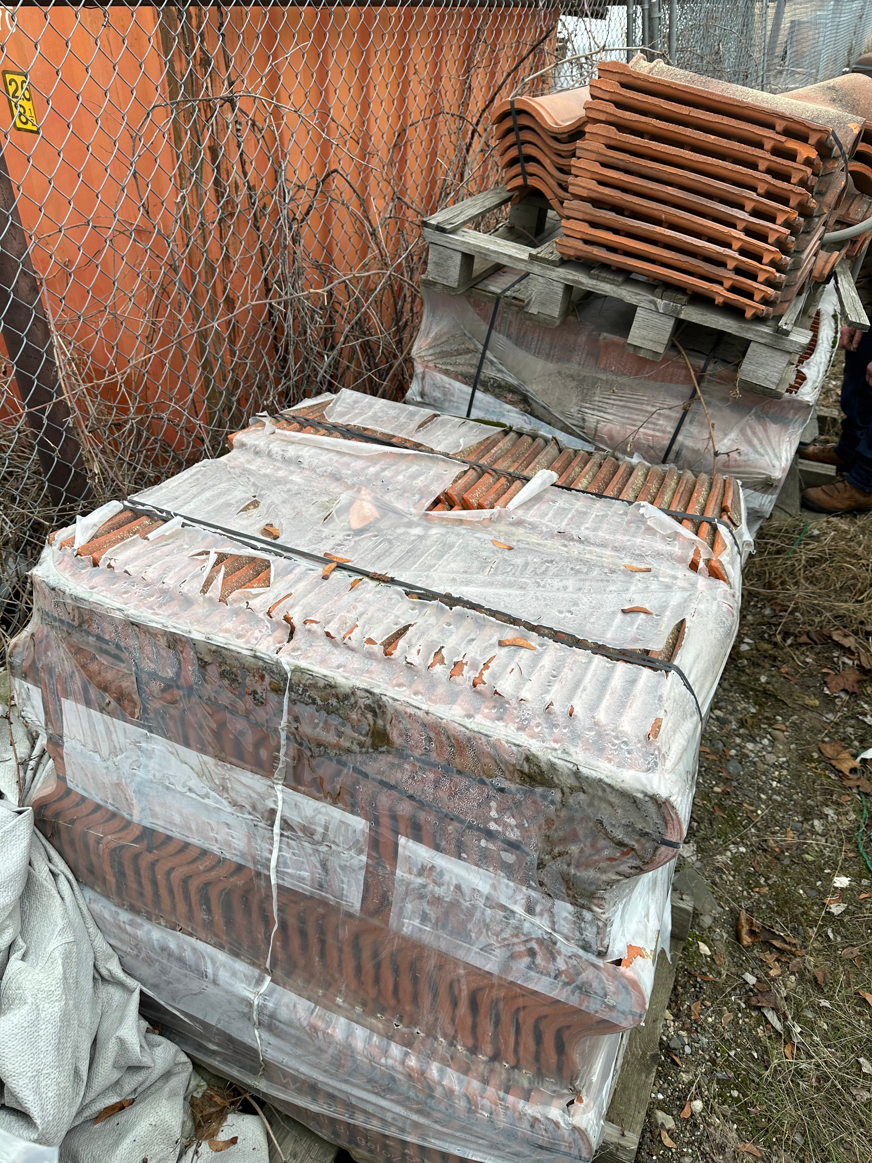 Imported Italian Terracotta Roof Tiles  – Approx. 525–600 sq ft roof coverage