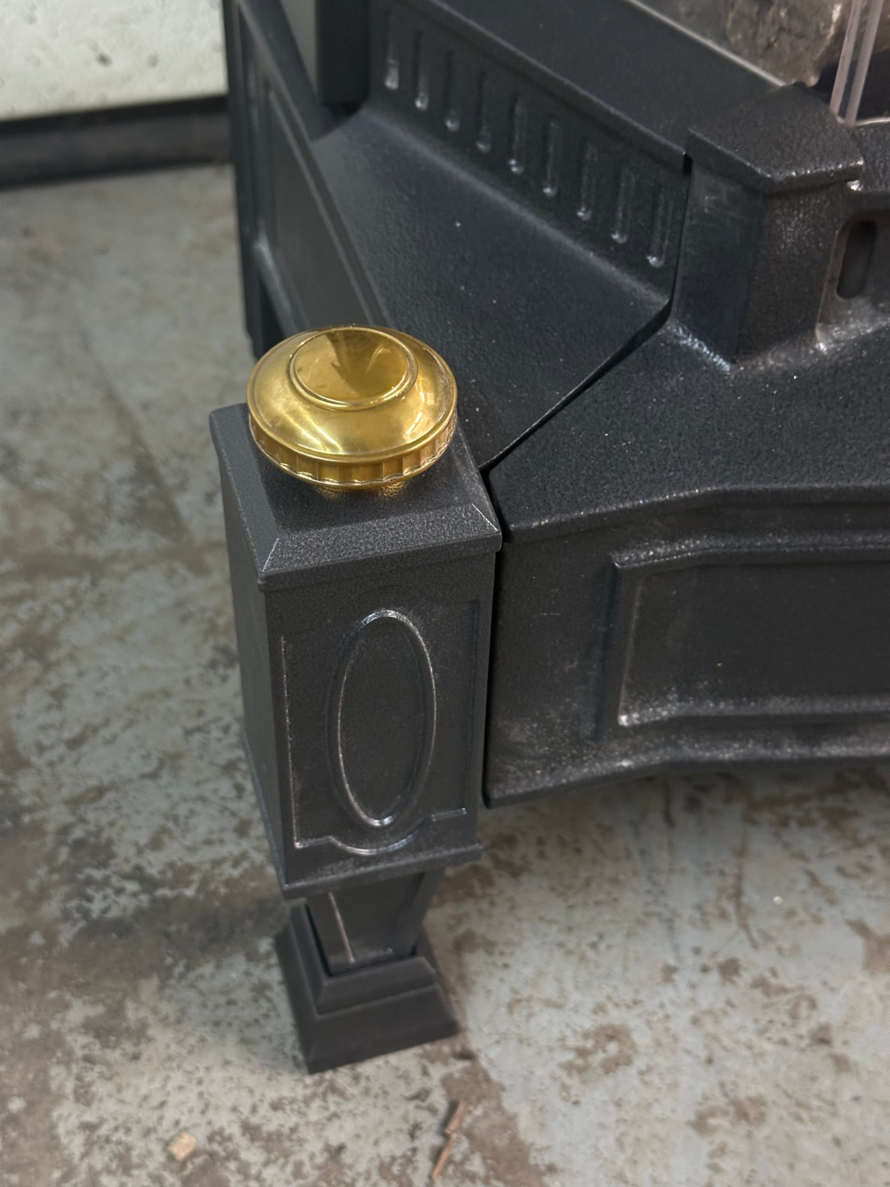 Natural Gas Fireplace Insert – Cast Iron &amp; Brass – Never Used