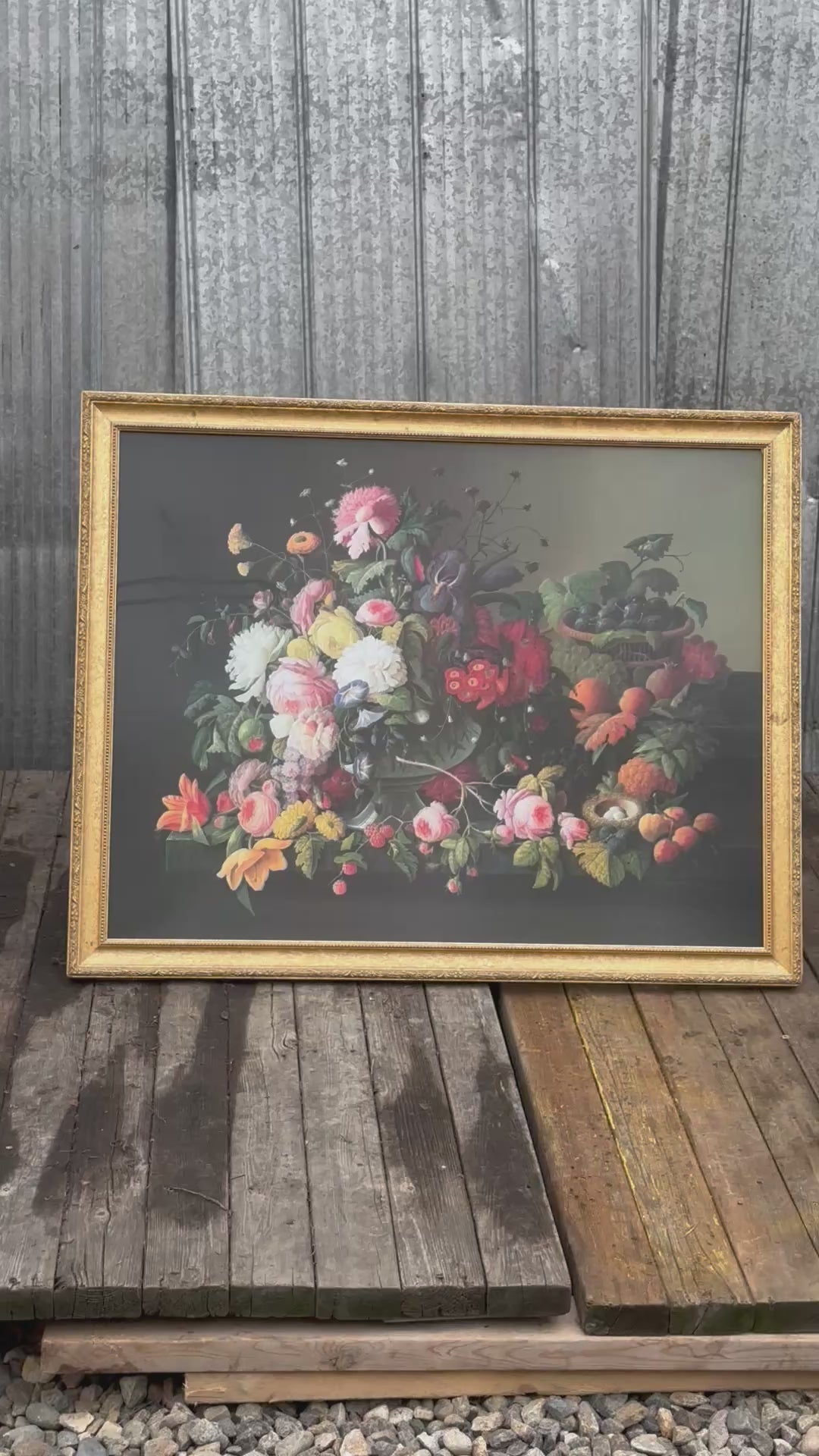 Large Framed Floral Still Life Print – 32” x 40” | Metropolitan Museum of Art (1987)