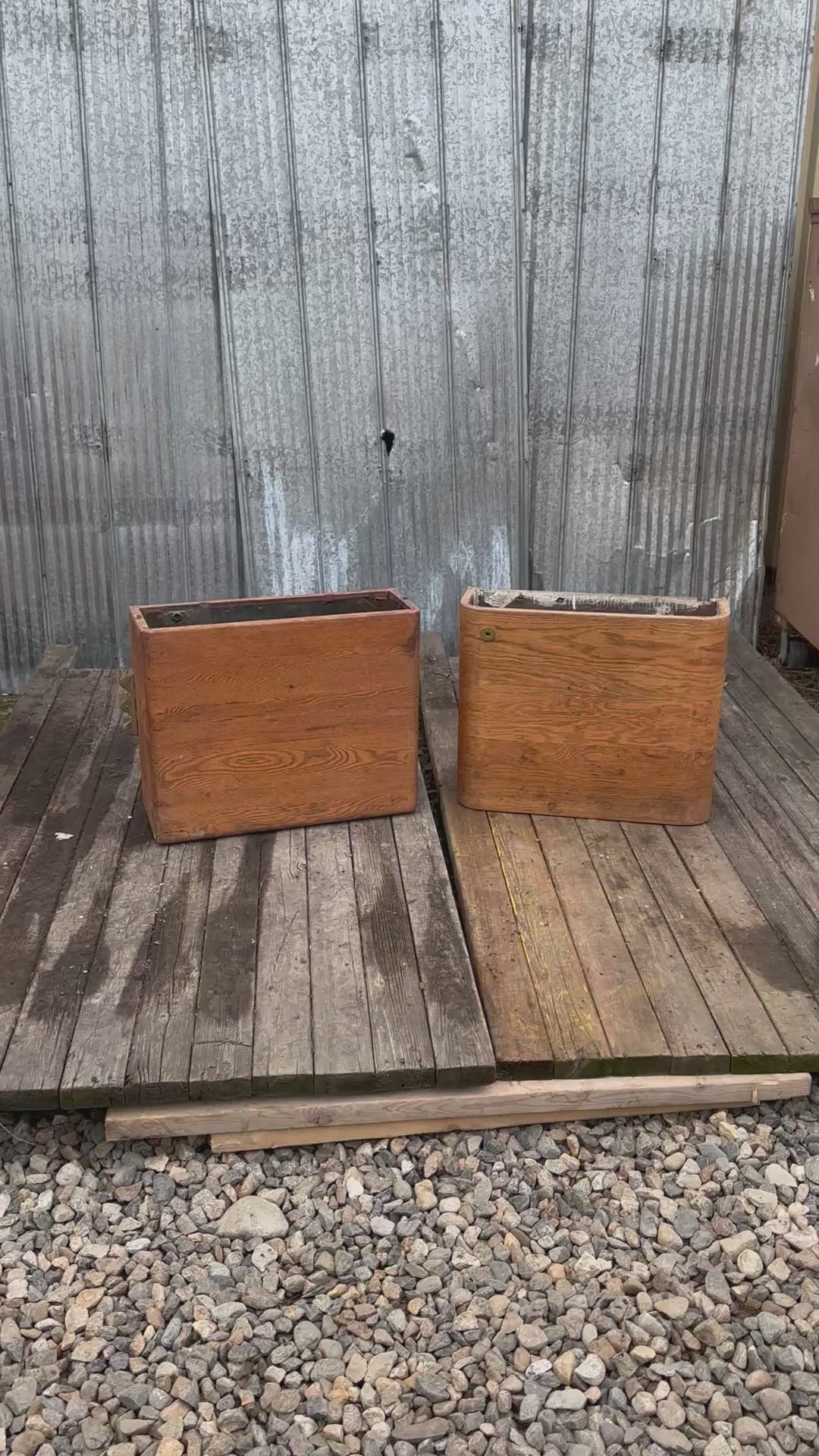 RARE Copper Lined Wooden Toilet Cisterns