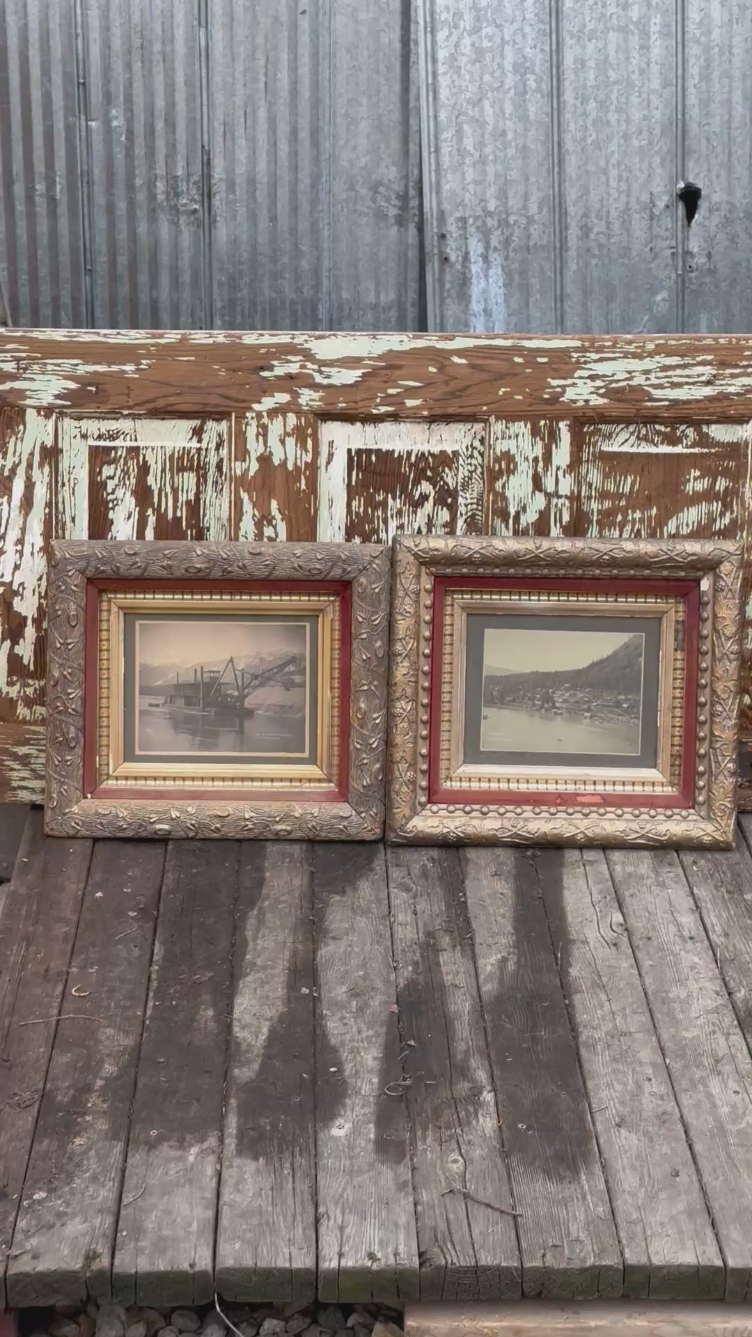 Rare Ornate Wood Picture Frames – Early 1900s (15” x 17”)